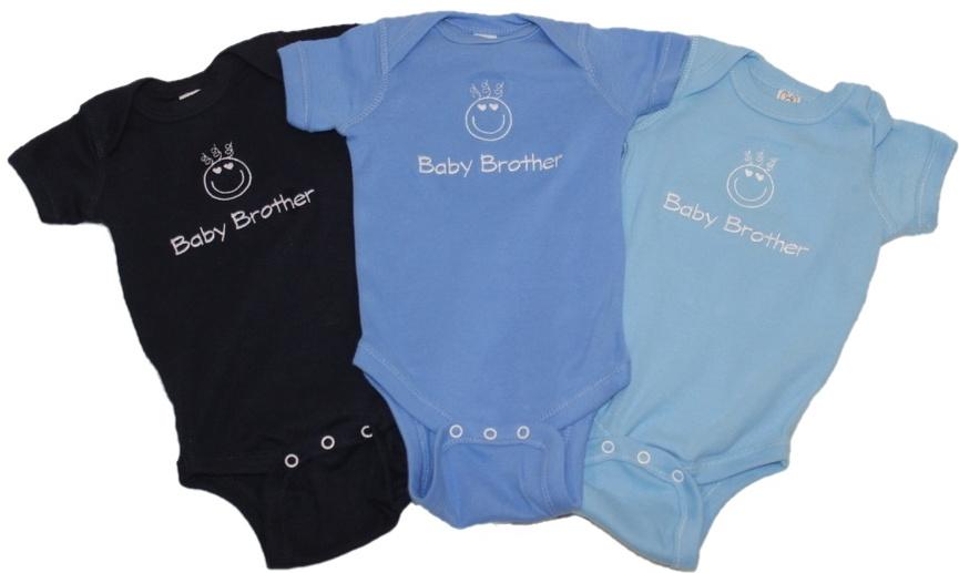 Embroidered Baby Brother Onesie