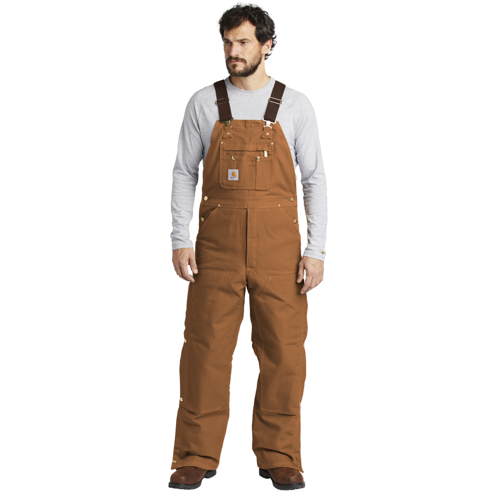 Carhartt Duck Quilt-Lined Zip-To-Thigh Bib Overalls - Apparel to Gifts  Embroidery Carhartt Duck Quilt-Lined Zip-To-Thigh Bib Overalls