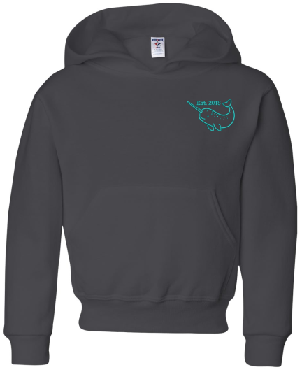 Narwhal Youth Embroidered Hoodie