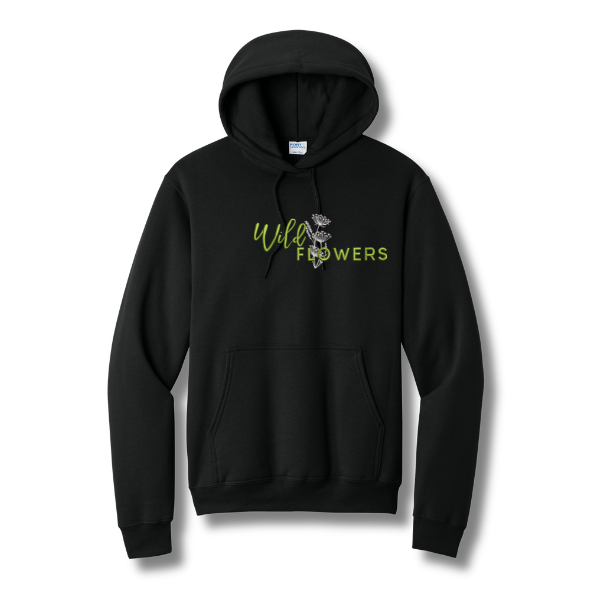 Wildflowers Embroidered Adult Hoodie