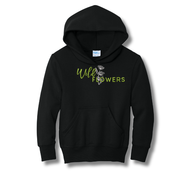 Wildflowers Embroidered Youth Hoodie